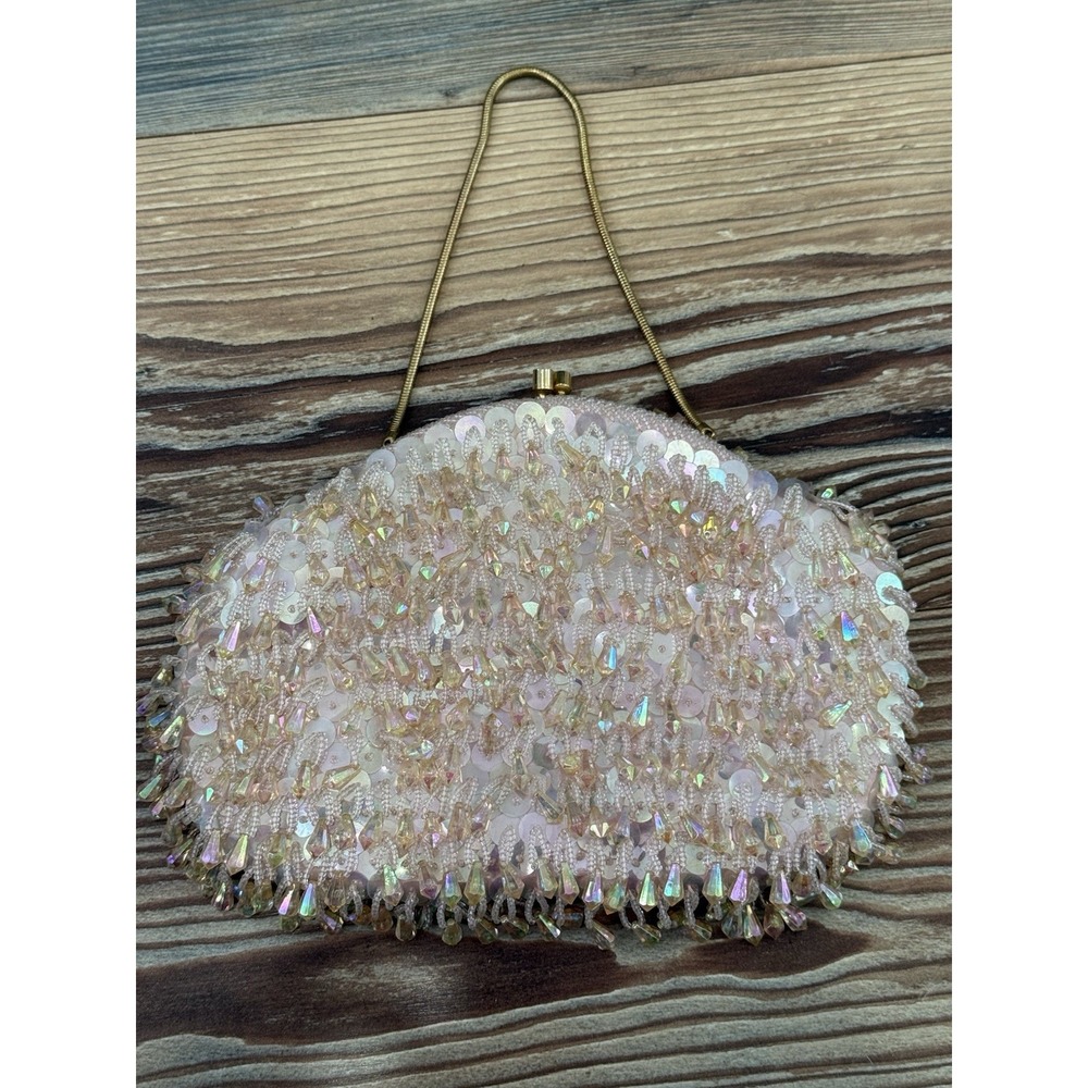 1950s La Regale LTD  Embellished Evening Bag Clutch Purse 6x9"